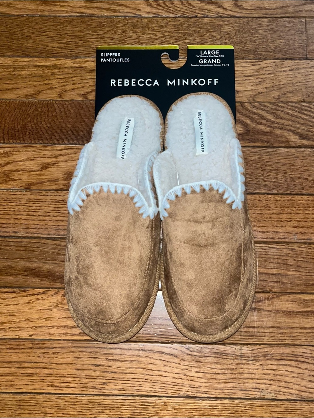 Rebecca Minkoff Blake Faux Shearling-Lined Scuff Slippers Women’s 9-10 Large